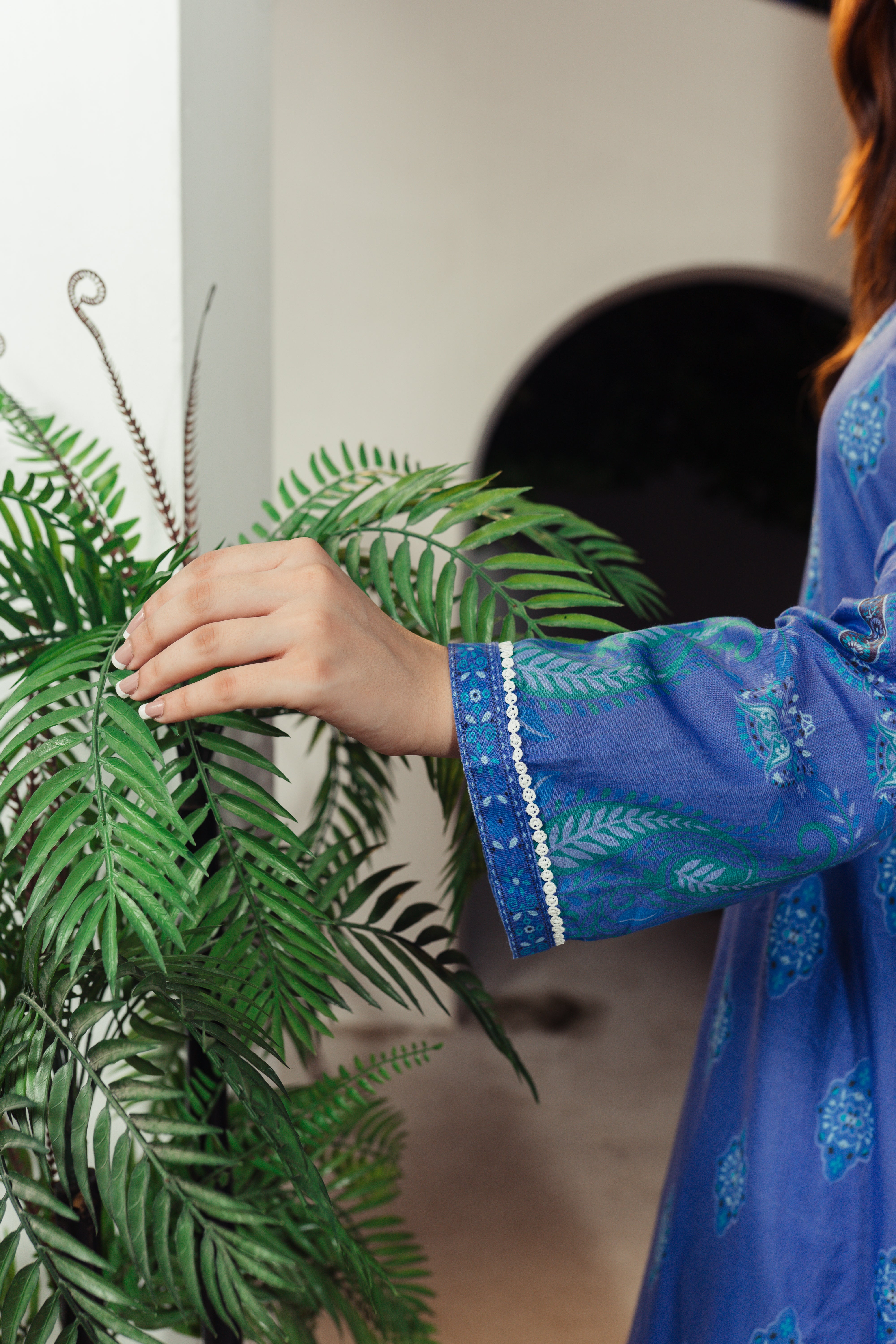 Azure Elegance Printed Shirt