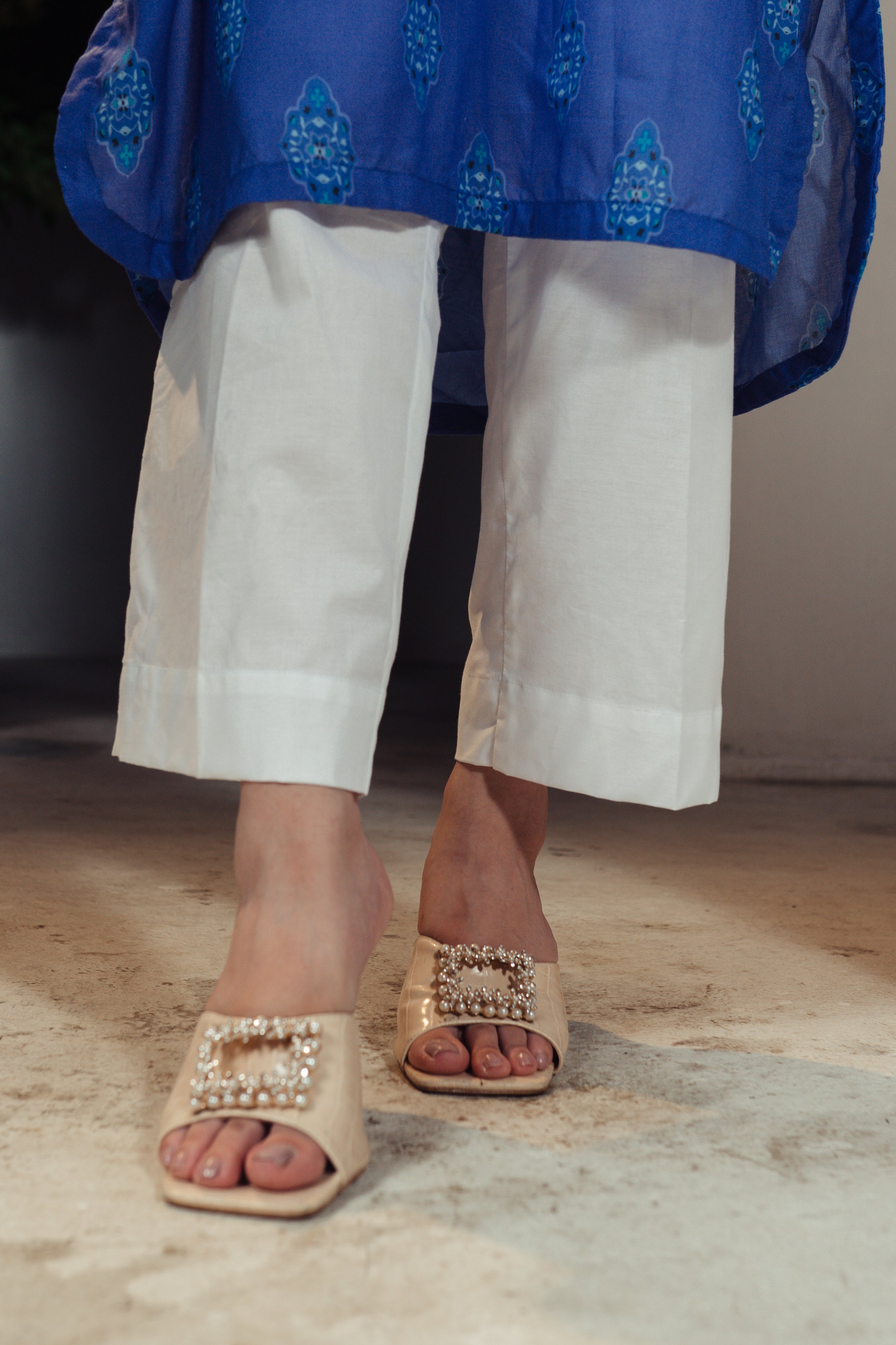 Azure Elegance Printed Shirt