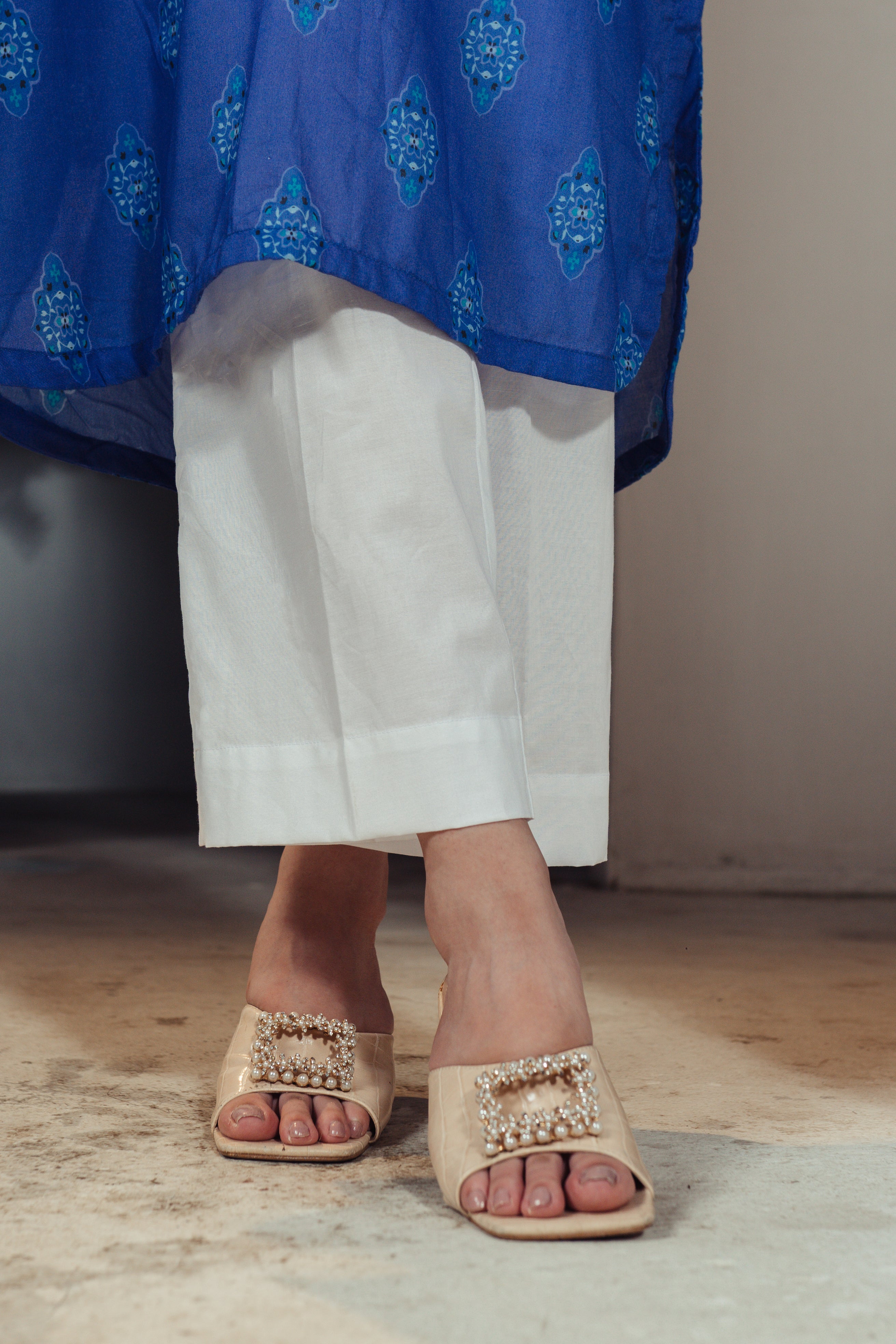 Azure Elegance Printed Shirt