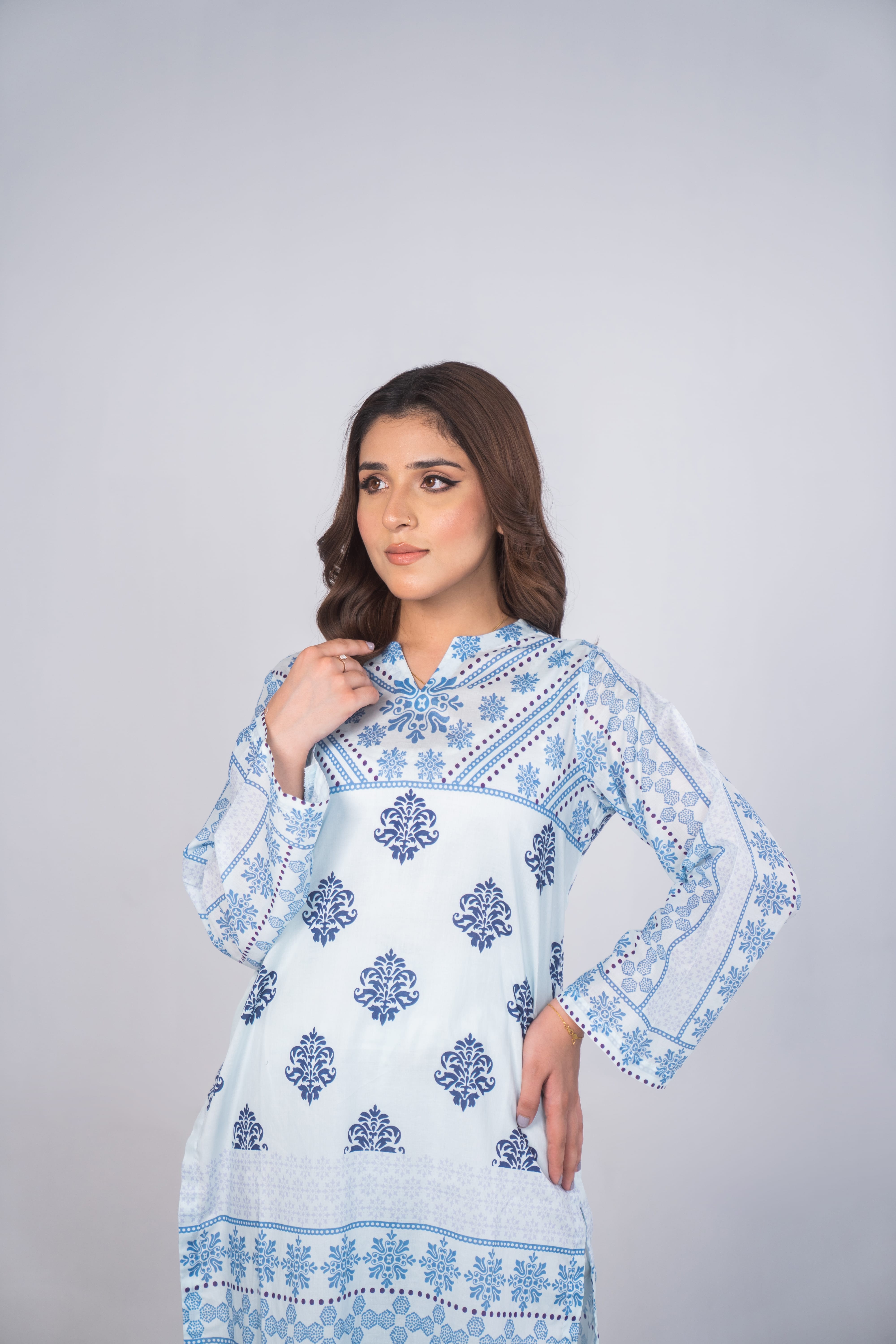 Blue Heritage Printed 2Pcs