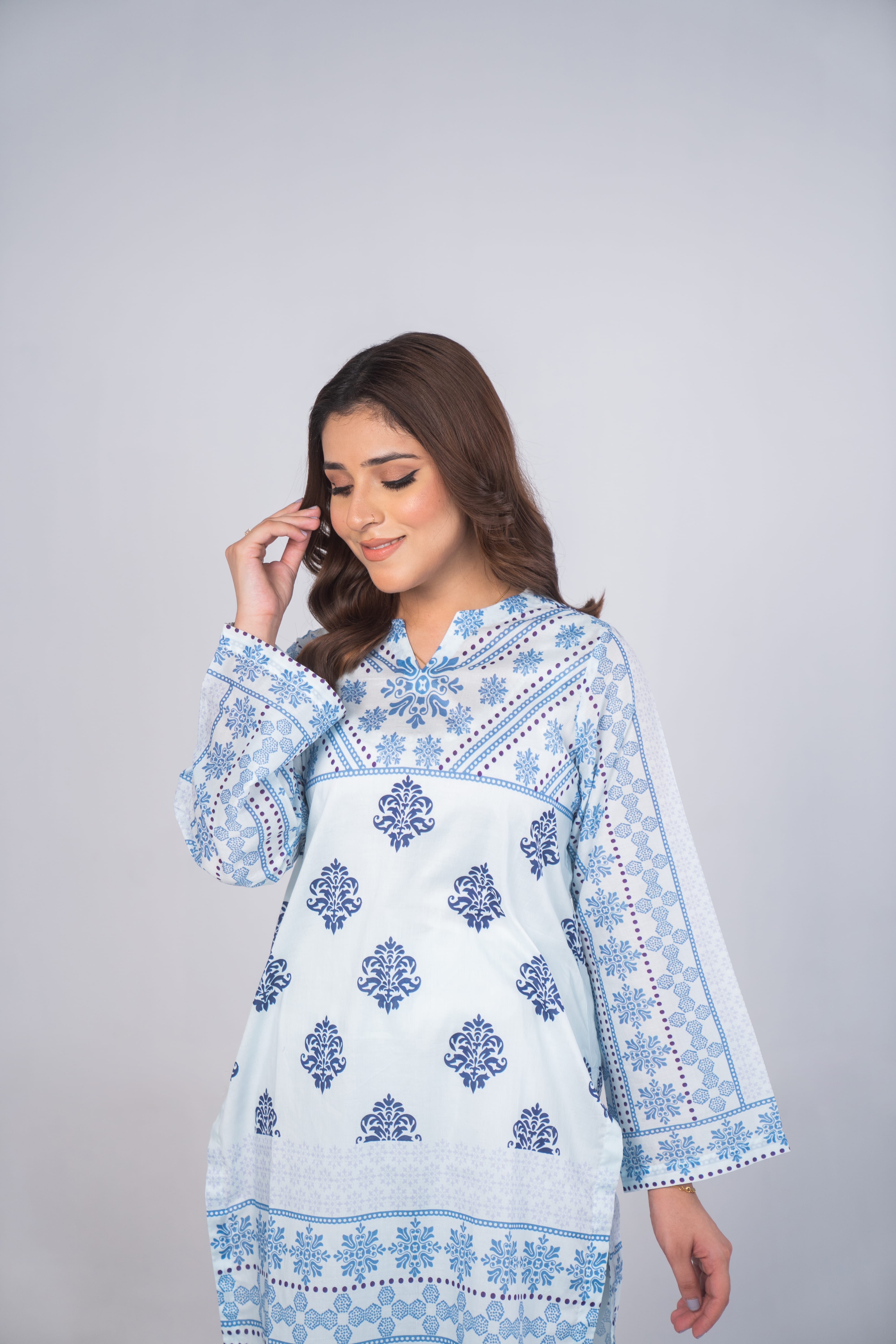 Blue Heritage Printed 2Pcs