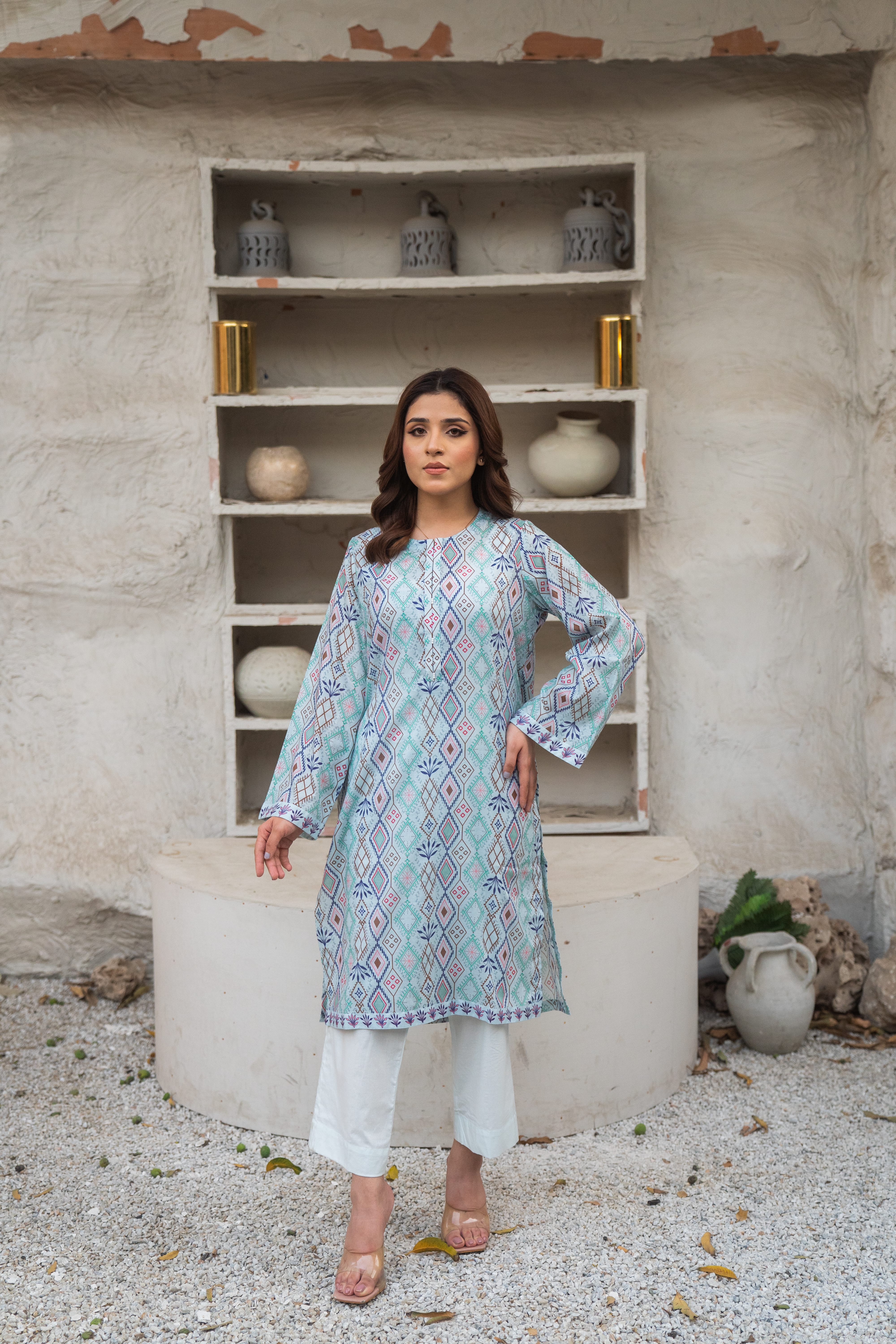 Diamond Drift Printed Shirt