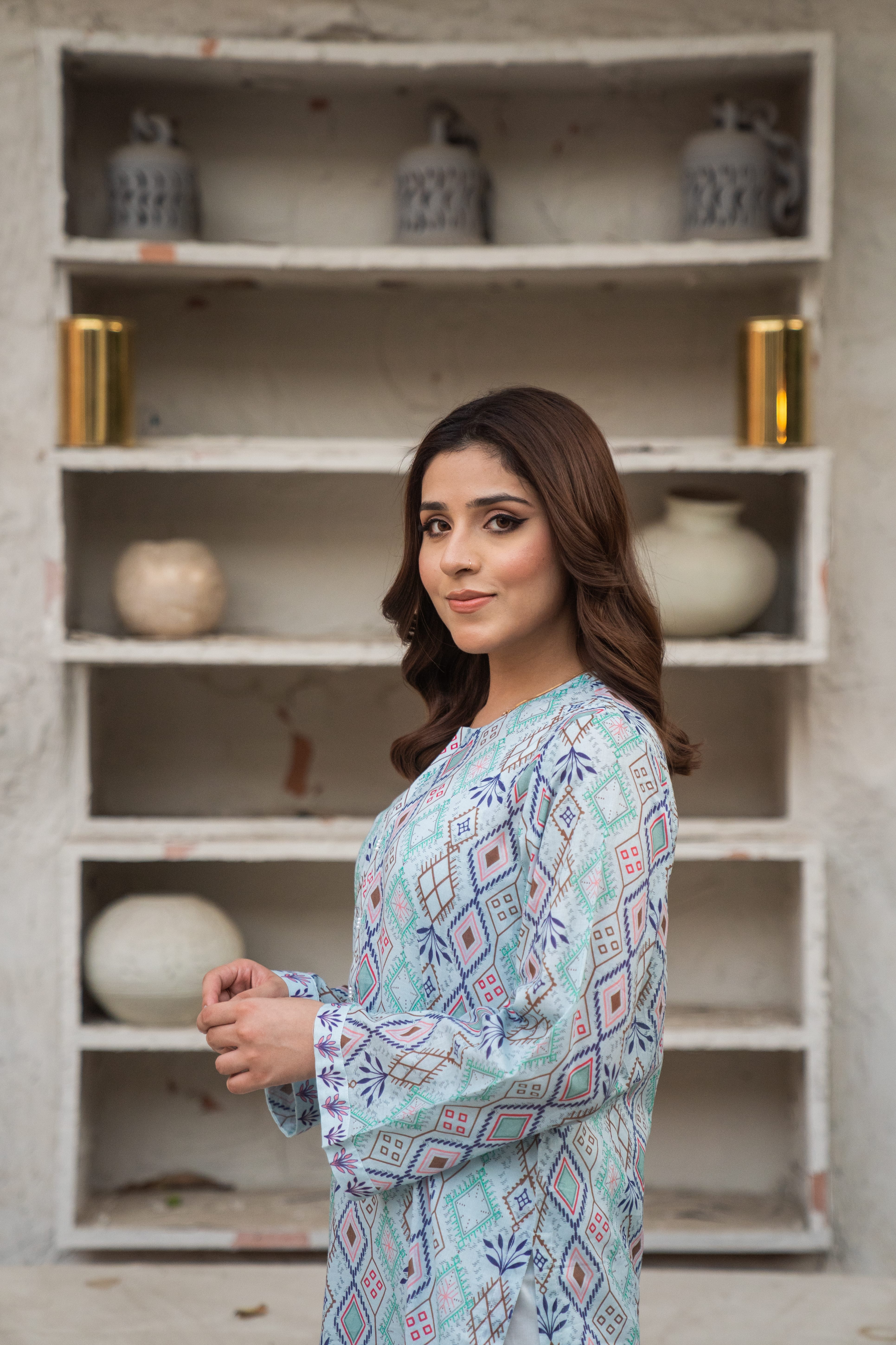 Diamond Drift Printed Shirt