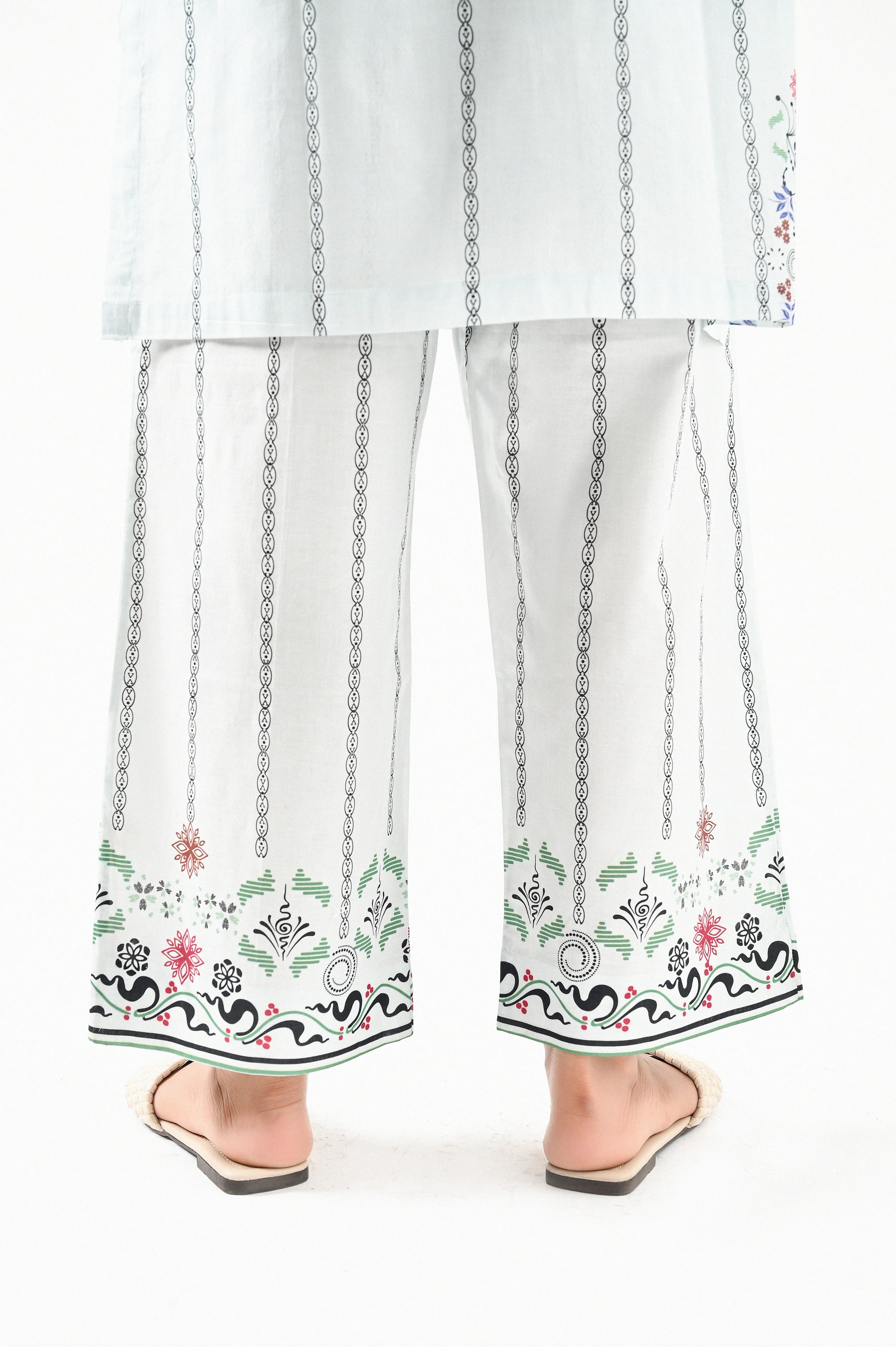 Ornate Ivory Printed 2pcs